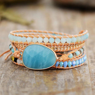 Ray Of Light Amazonite Wrap Bracelet-Your Soul Place